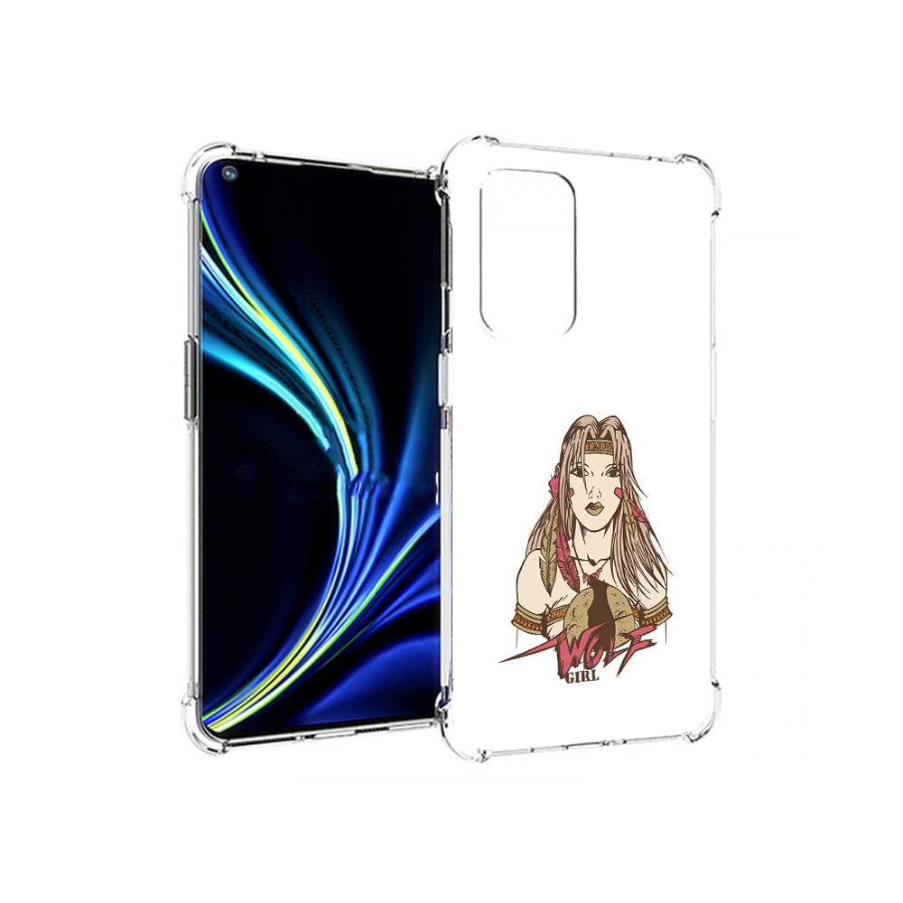

Чехол MyPads Tocco для OnePlus 9 девушка волк (PT159409.128.306), Прозрачный, Tocco