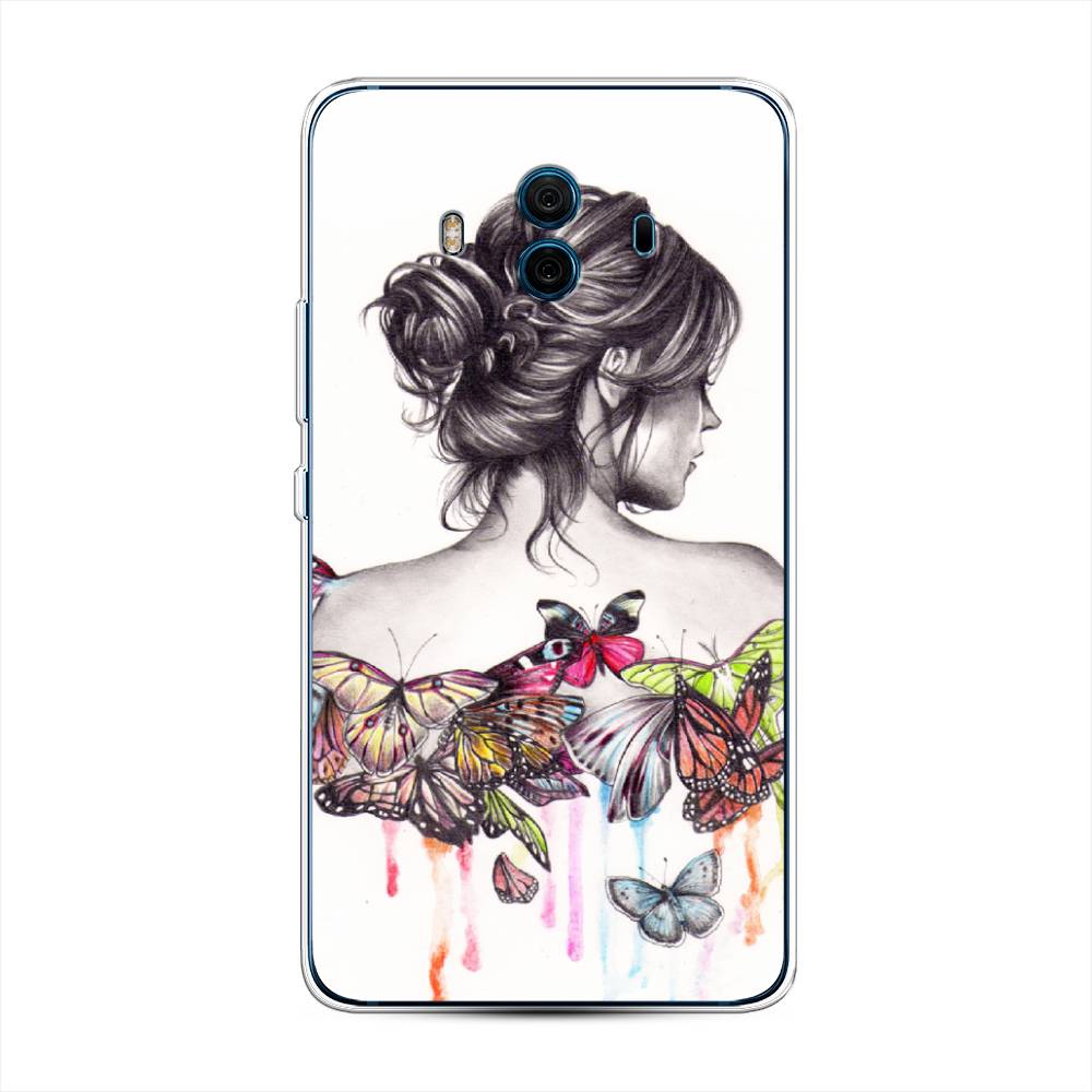 

Чехол Awog на Huawei Mate 10 "Девушка с бабочками", Разноцветный, 63350-10