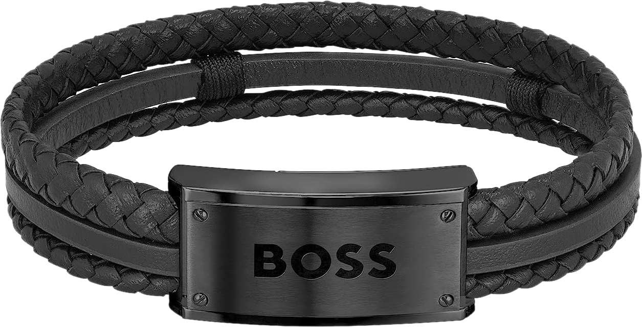 Браслет из кожи/стали р. 18 HUGO BOSS 1580425