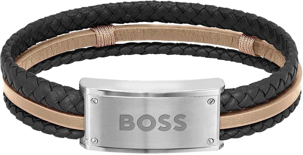 Браслет из кожи/стали р. 18 HUGO BOSS 1580423