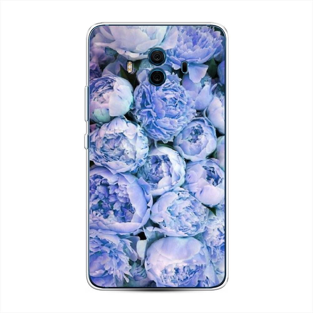 

Чехол Awog на Huawei Mate 10 "Пионы голубые", Разноцветный, 63350-8
