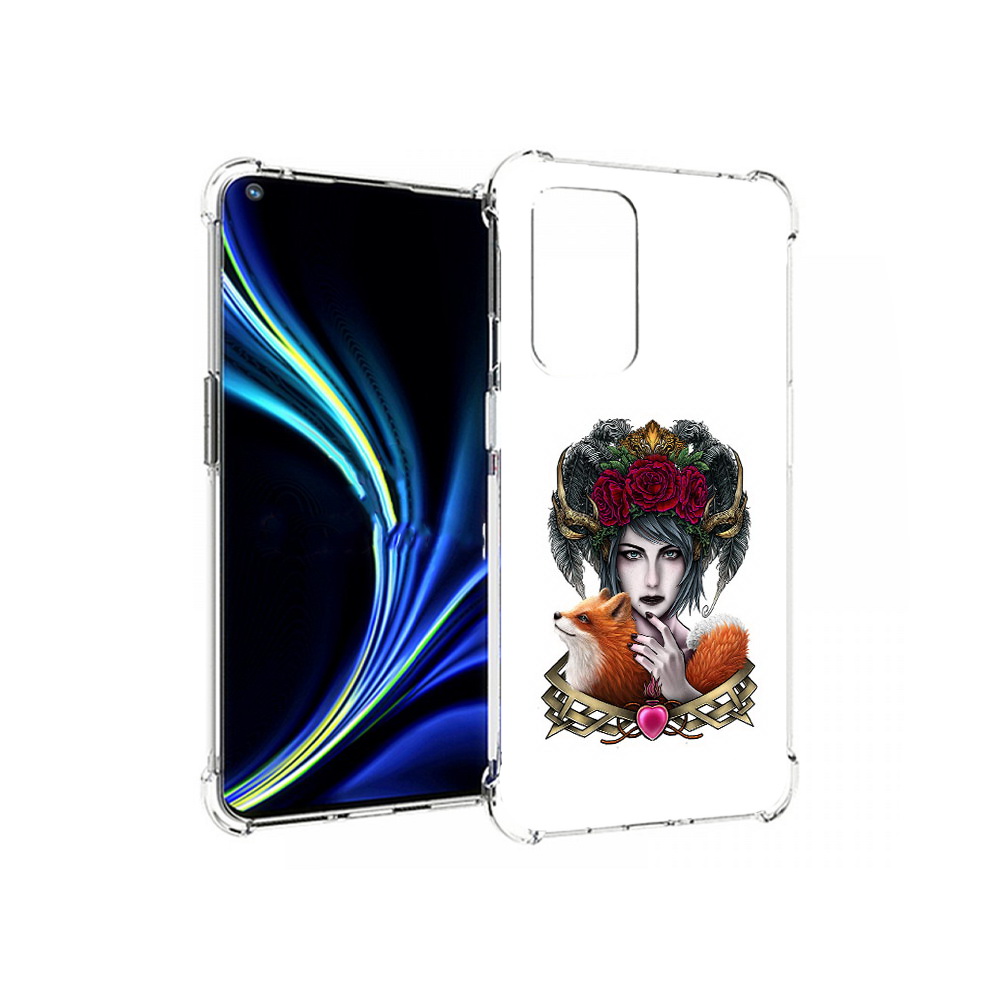 

Чехол MyPads Tocco для OnePlus 9 девушка с лисой (PT159409.128.314), Прозрачный, Tocco