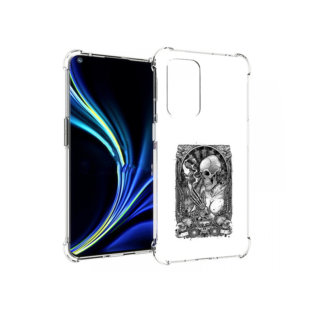 

Чехол MyPads Tocco для OnePlus 9 девушка скелет (PT159409.128.316), Прозрачный, Tocco