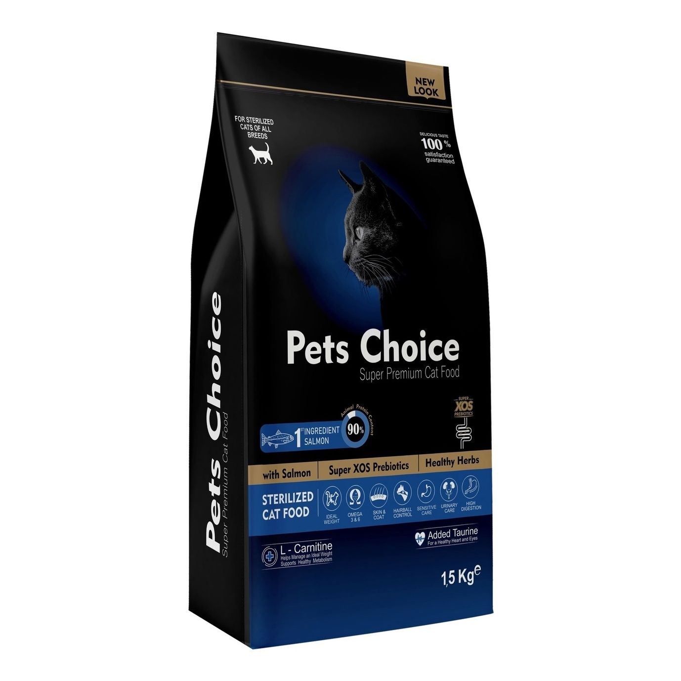 Сухой корм Pets Choice с лососем для стерилизованных кошек 1,5 кг