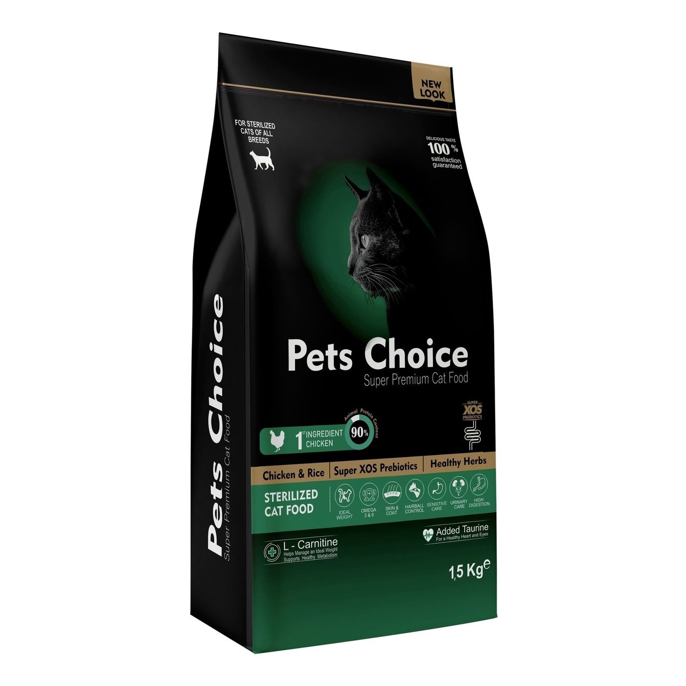 Сухой корм Pets Choice с курицей для стерилизованных кошек 1,5 кг