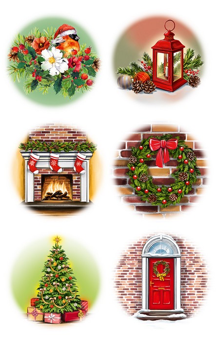 

Декупаж Бумага рисовая Атмосфера праздника KPR/R 0105, 32x22 см от