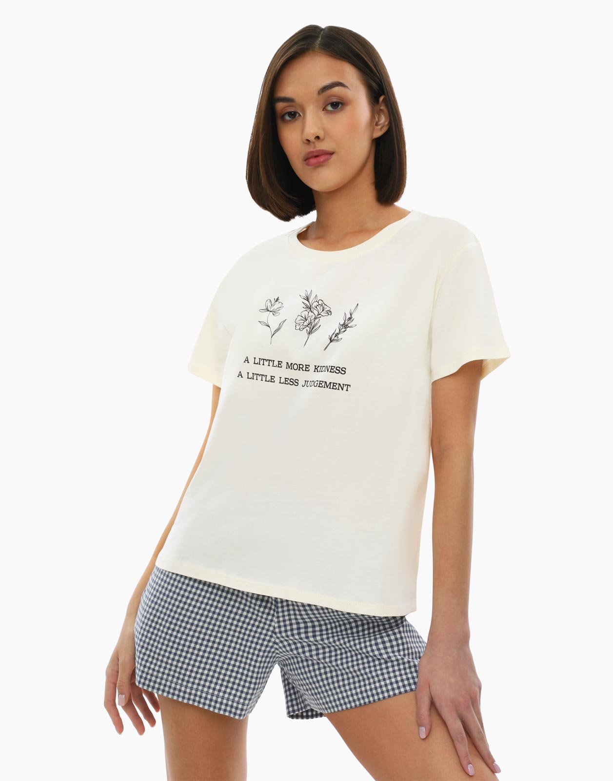 

Футболка женская Gloria Jeans GSL001145 белая S, Белый, GSL001145