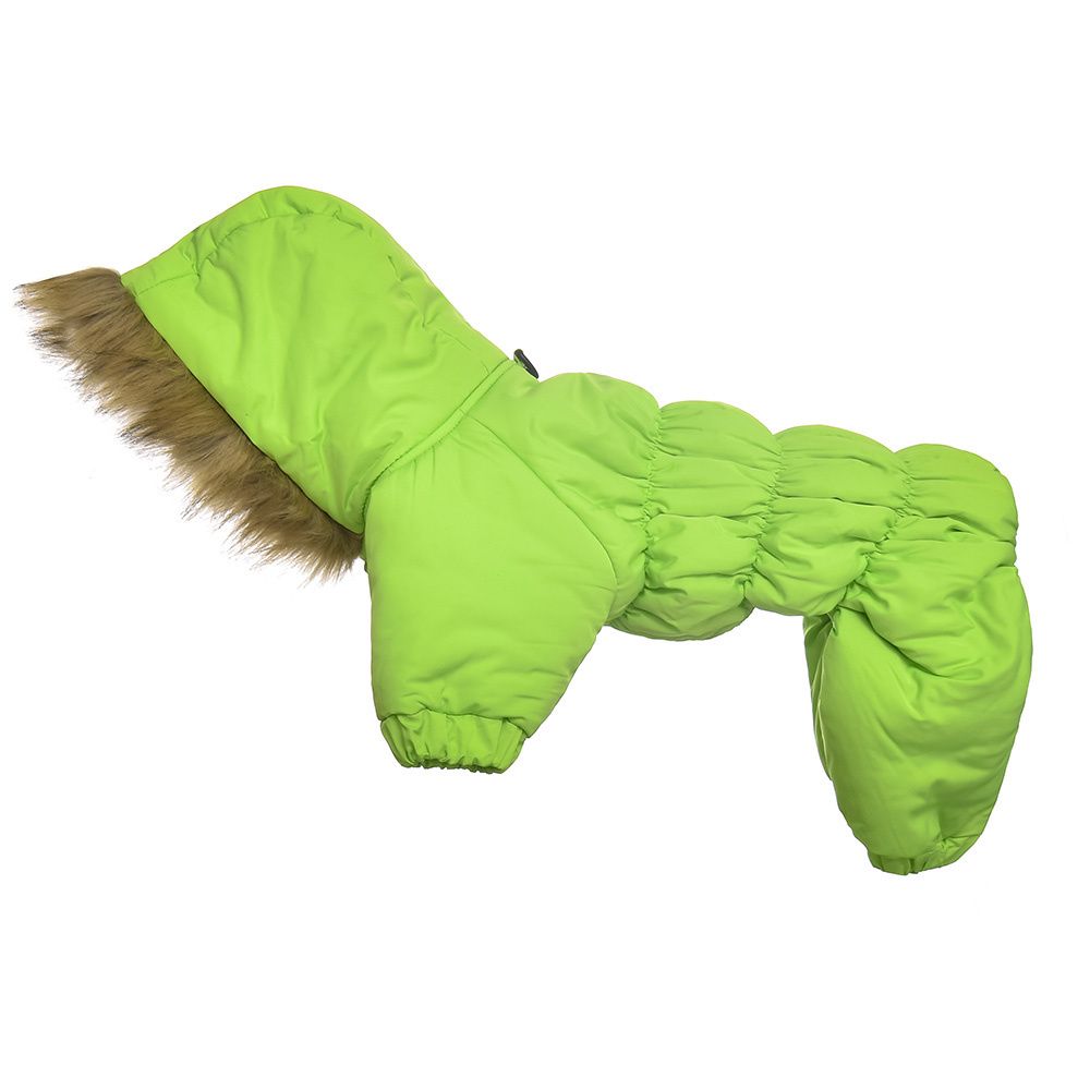 Комбинезон для собак Tappi Лайм зимний с подкладкой зеленый S