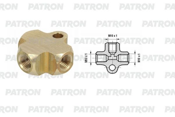 

Тройник тормозной системы M10X1.0-M10X1.0-M10X1.0 УНИВЕРСАЛЬНЫЙ PATRON PHL5800127