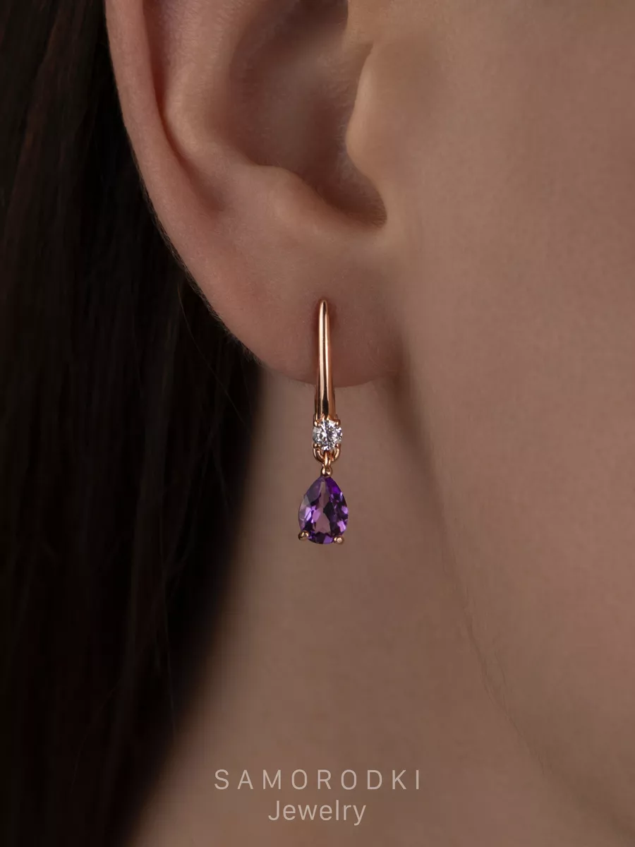 

Серьги из серебра SamoroDki Jewelry Серьги2-04-324-Серьги2-04-324-13з, аметист/фианит, Серьги2-04-324-Серьги2-04-324-13з