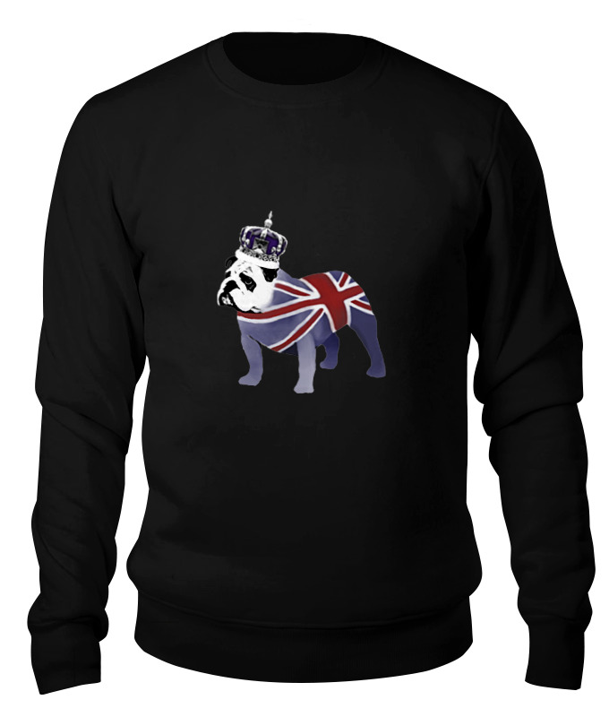 

Свитшот унисекс Printio English bulldog черный S, English bulldog