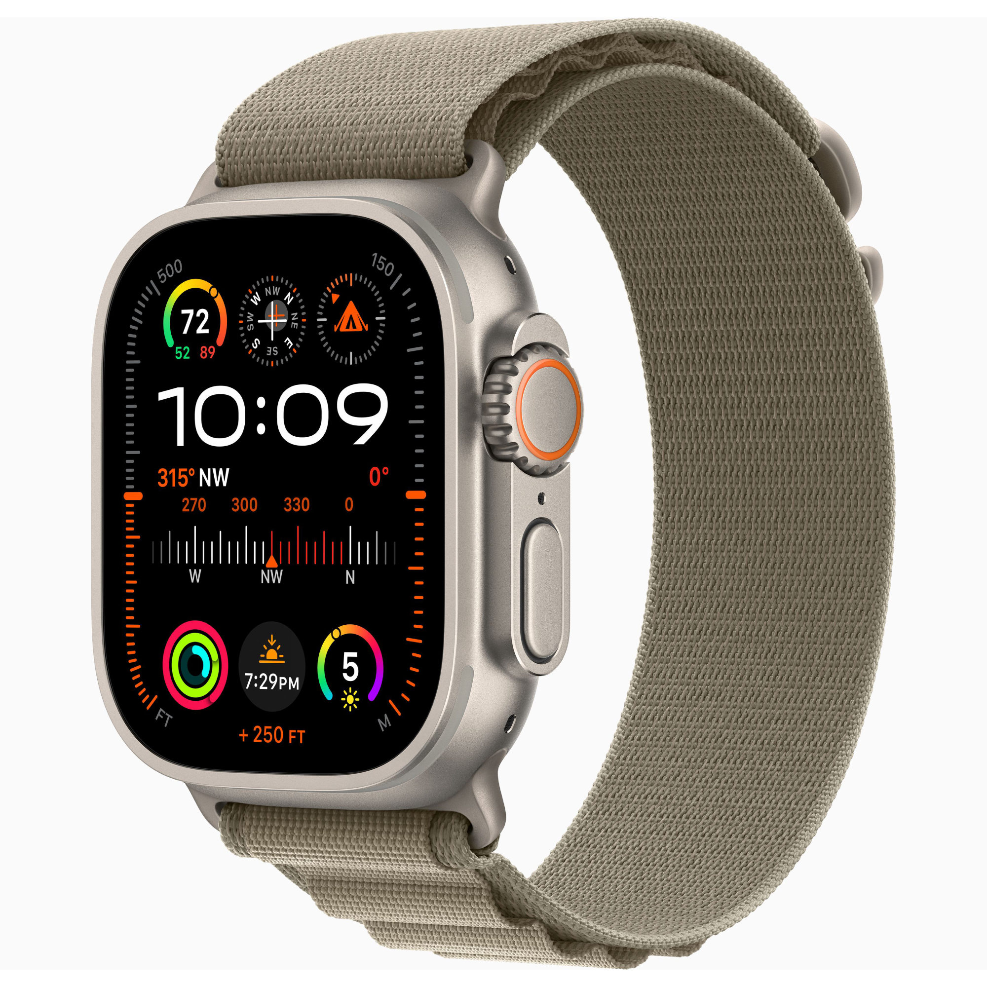 Смарт-часы Apple Watch Ultra 2 GPS, Cellular, 49 мм, Titanium, Olive Alpine, M, MREY3