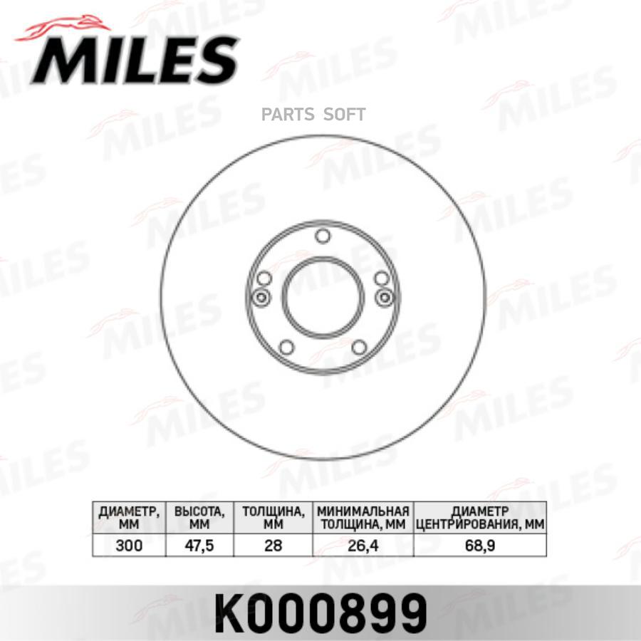 

Диск Тормозной Hyundai I30 07- R16 Передний Вентилируемый D=300 Мм Miles Miles арт. K00089