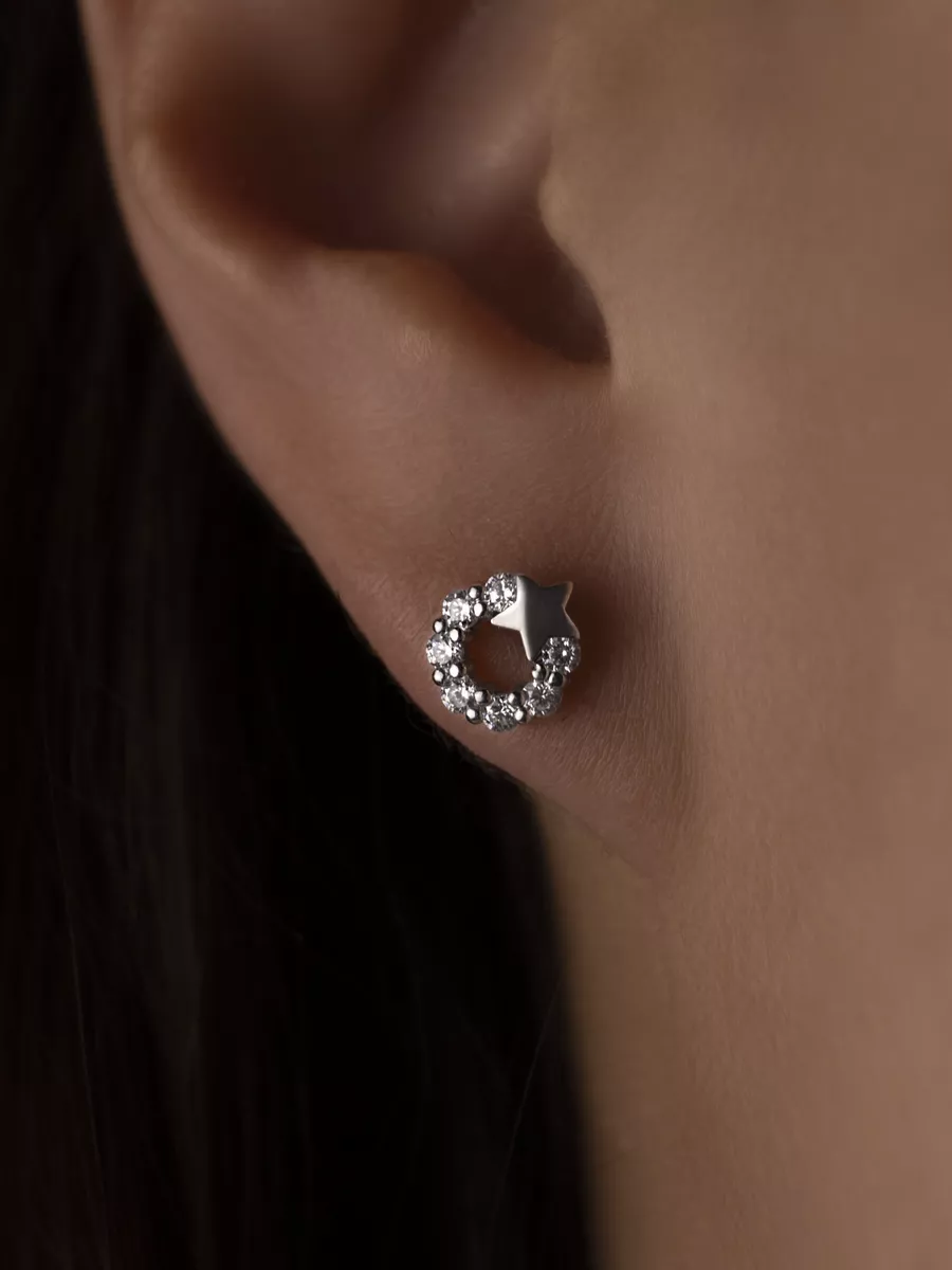 

Серьги из серебра SamoroDki Jewelry Серьги2-08-164-12р, фианит, Серьги2-08-164-12р