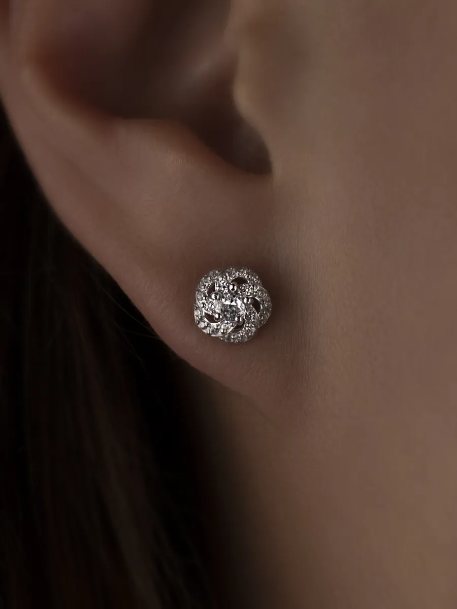 

Серьги из серебра SamoroDki Jewelry Серьги2-08-165-12р, фианит, Серьги2-08-165-12р