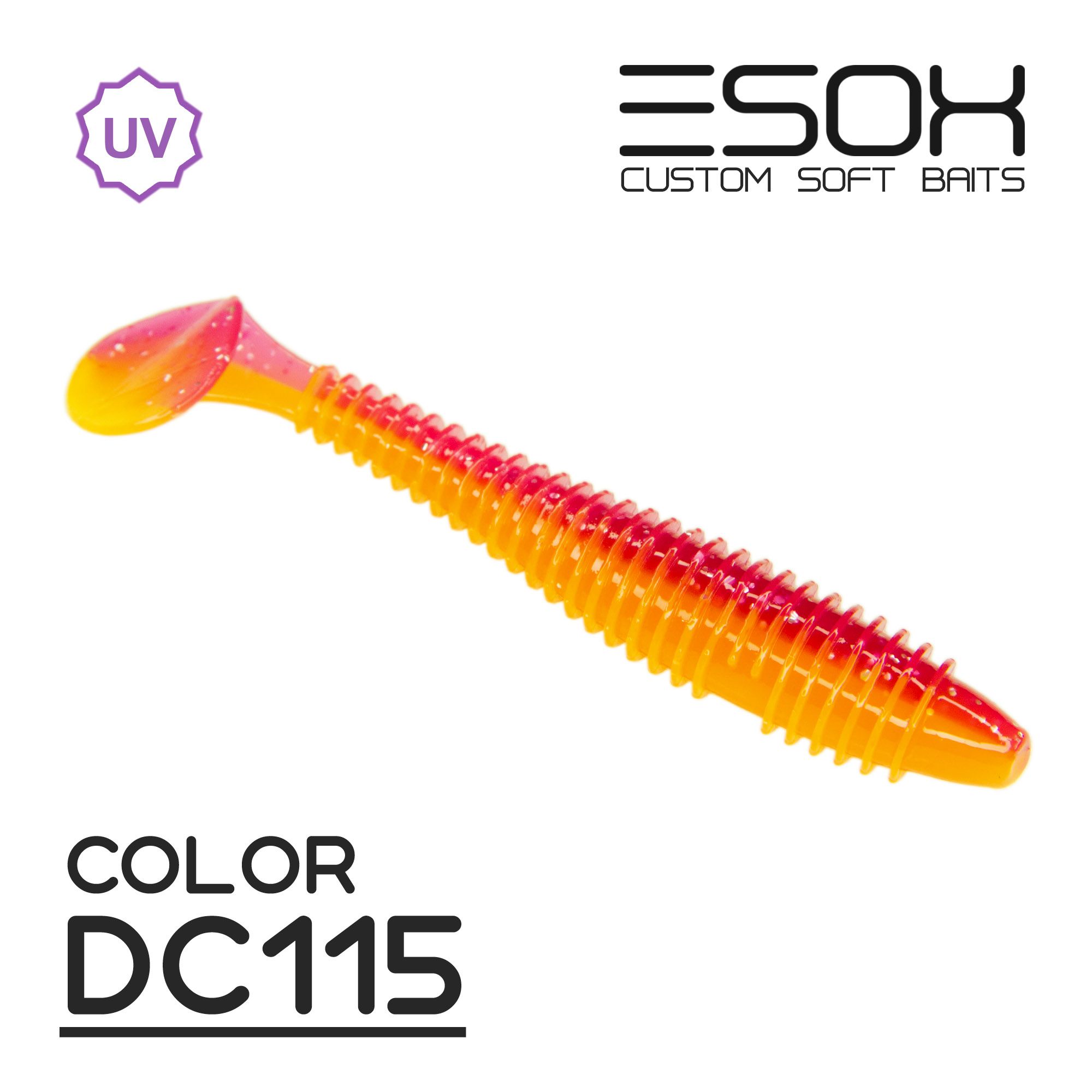 

Силиконовая приманка Esox Swinky Fat 92 мм цвет DC115 4 шт, Swinky Fat