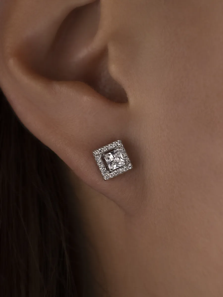 

Серьги из серебра SamoroDki Jewelry Серьги2-08-166-12р, фианит, Серьги2-08-166-12р