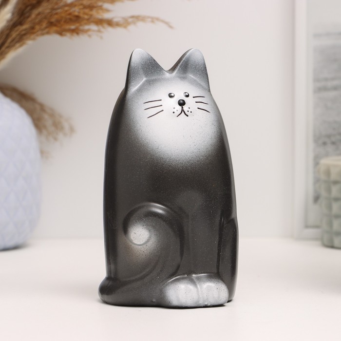 

Копилка "Кот мурзик" черно-белый, 15 см