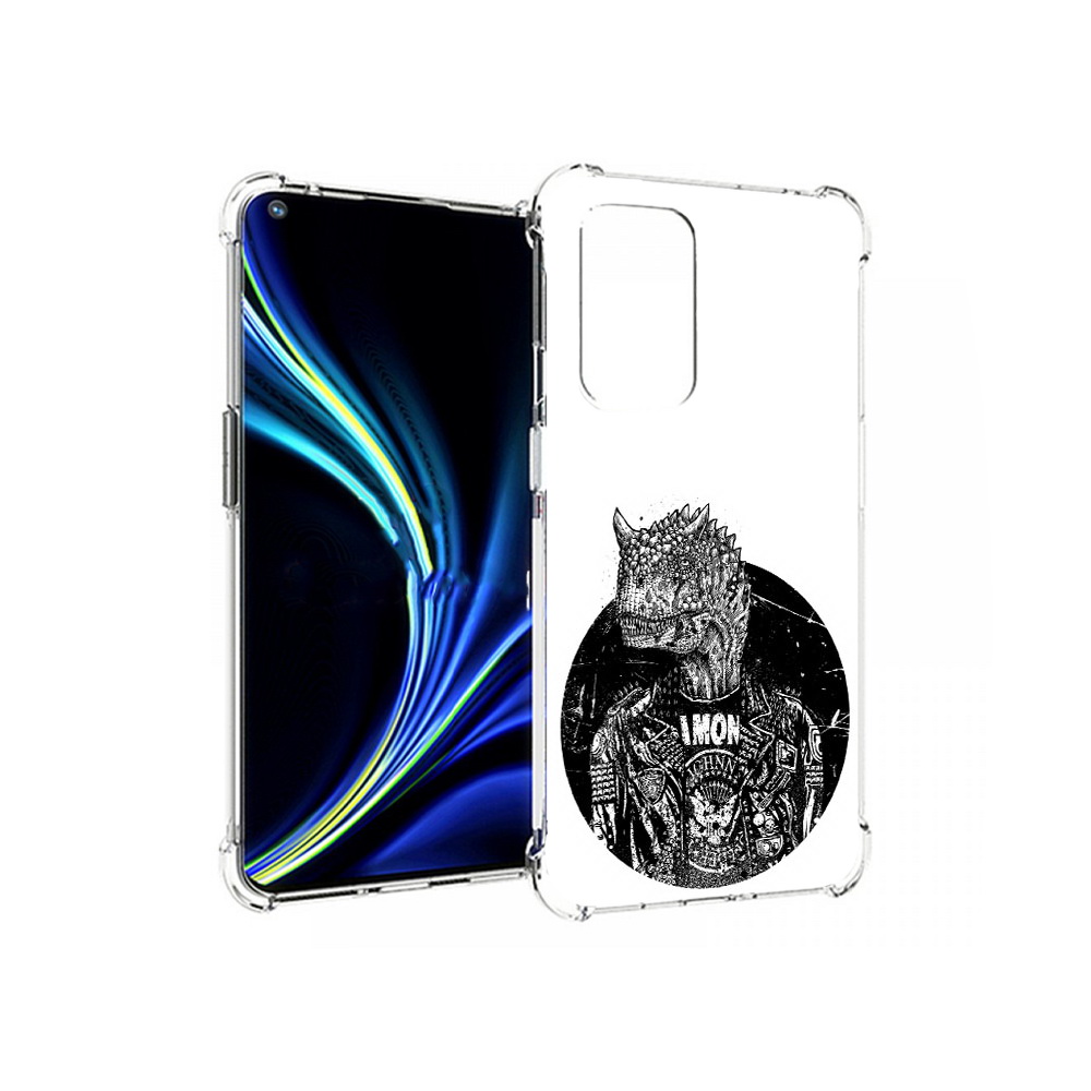 

Чехол MyPads Tocco для OnePlus 9 динозавр в куртке (PT159409.128.328), Прозрачный, Tocco