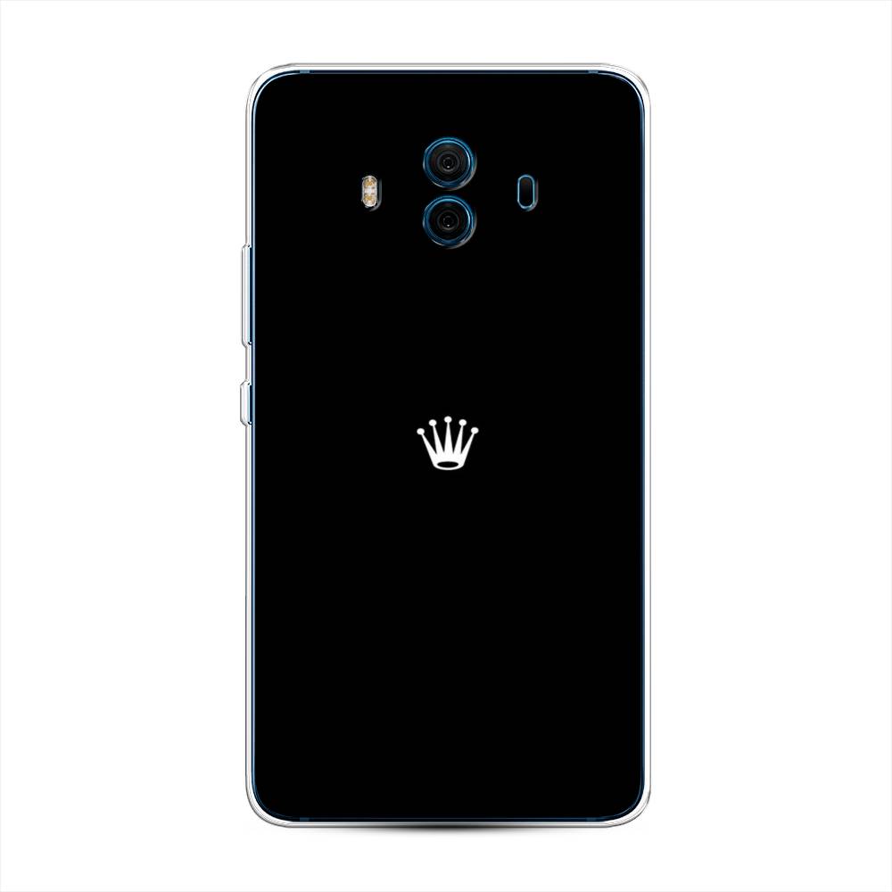 фото Чехол awog "белая корона на черном фоне" для huawei mate 10