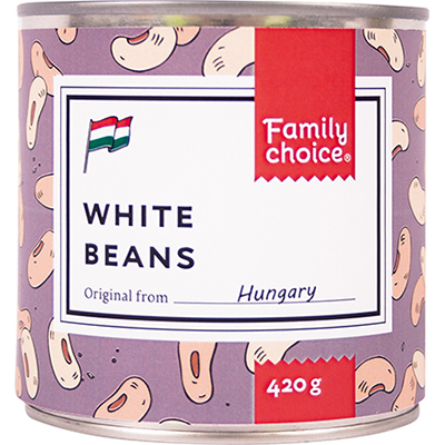

Фасоль Family Choice белая в собственном соку 420 г