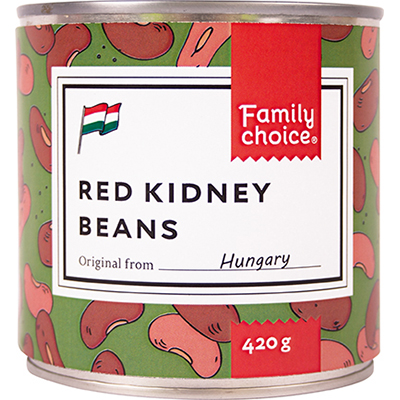 

Фасоль Family Choice красная в собственном соку 420 г