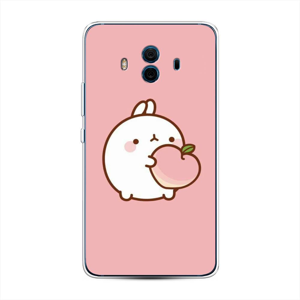 

Чехол Awog на Huawei Mate 10 "Кролик с персиком", Разноцветный, 63350-1