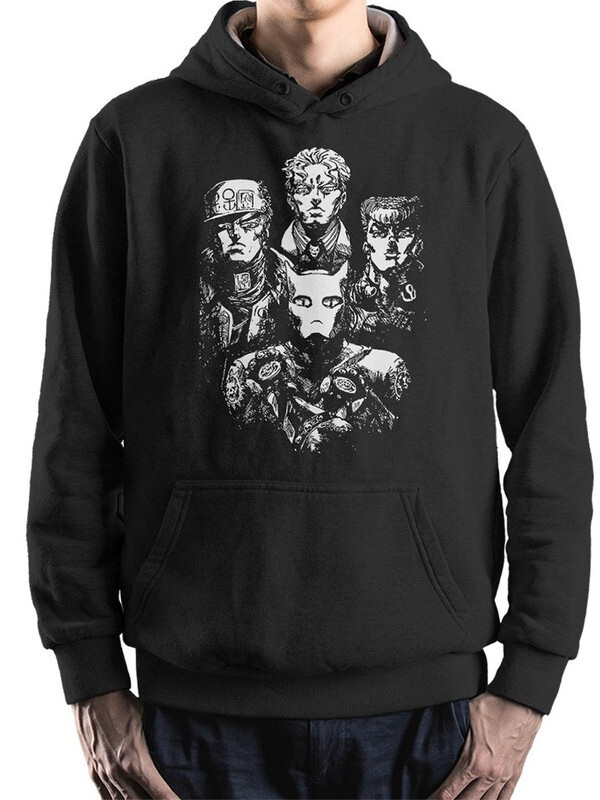 Худи мужское Dream Shirts Аниме ДжоДжо / JoJo's Bizarre Adventure черное 50 RU