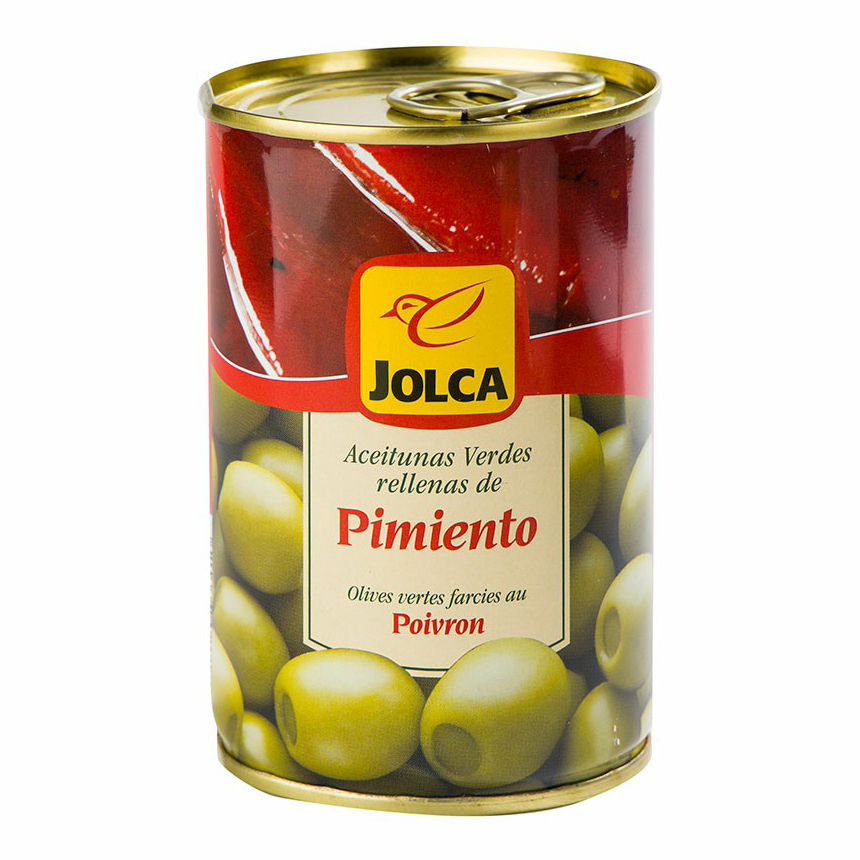 

Оливки Jolca зеленые фаршированные перцем 300 г