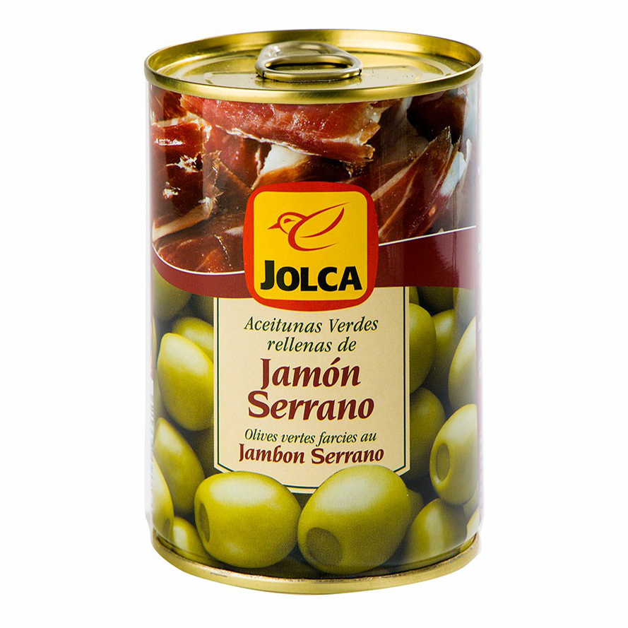 

Оливки Jolca зеленые фаршированные хамоном 300 г