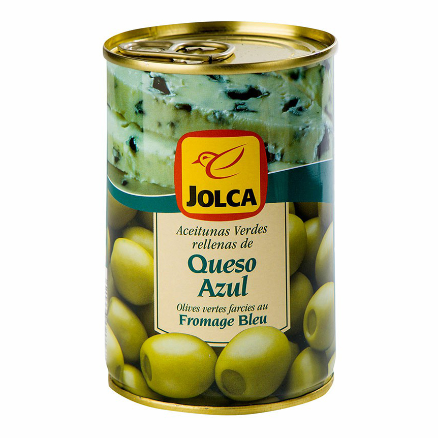 

Оливки Jolca зеленые фаршированные голубым сыром 300 г