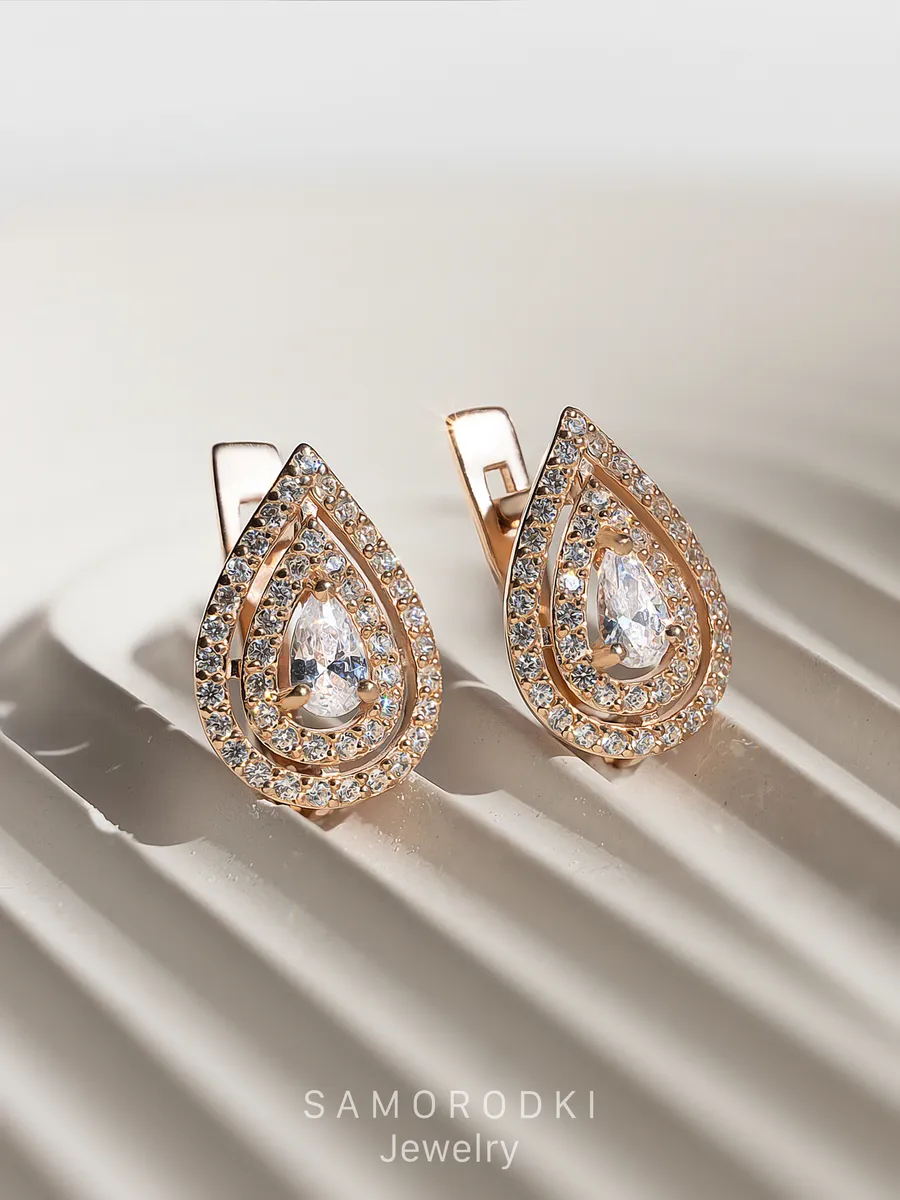 

Серьги из серебра SamoroDki Jewelry Серьги2-08-392-12з, фианит, Серьги2-08-392-12з
