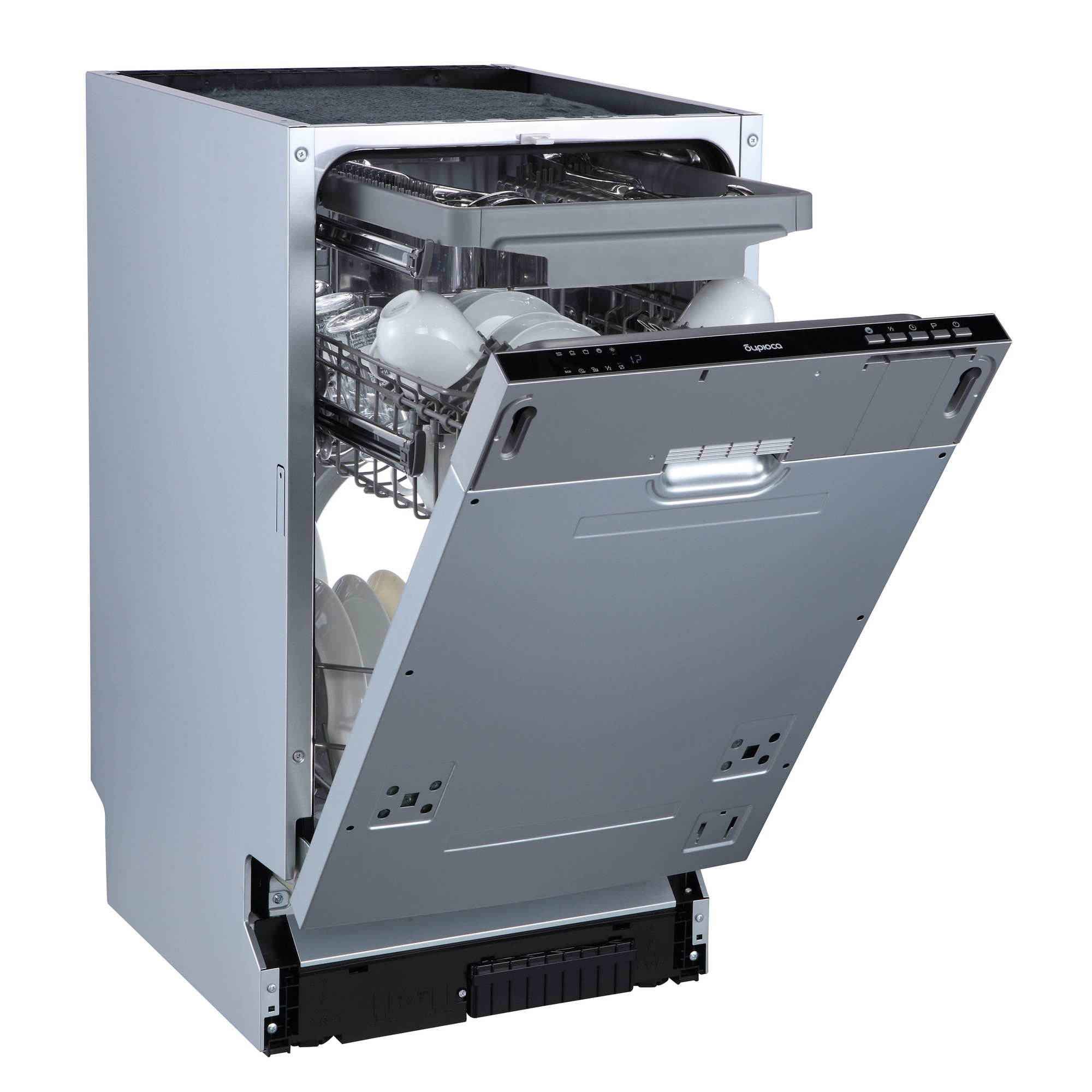 Встраиваемая посудомоечная машина Бирюса DWB-410/6 встраиваемая посудомоечная машина midea mid60s130i 60см 5 программ серебристый