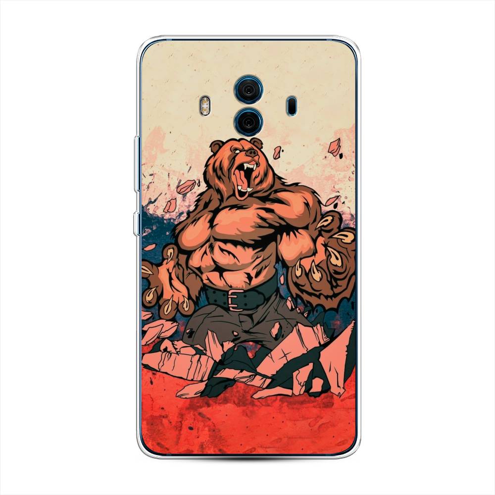 

Чехол Awog на Huawei Mate 10 "Медведь с флагом РФ", Разноцветный, 63350-2