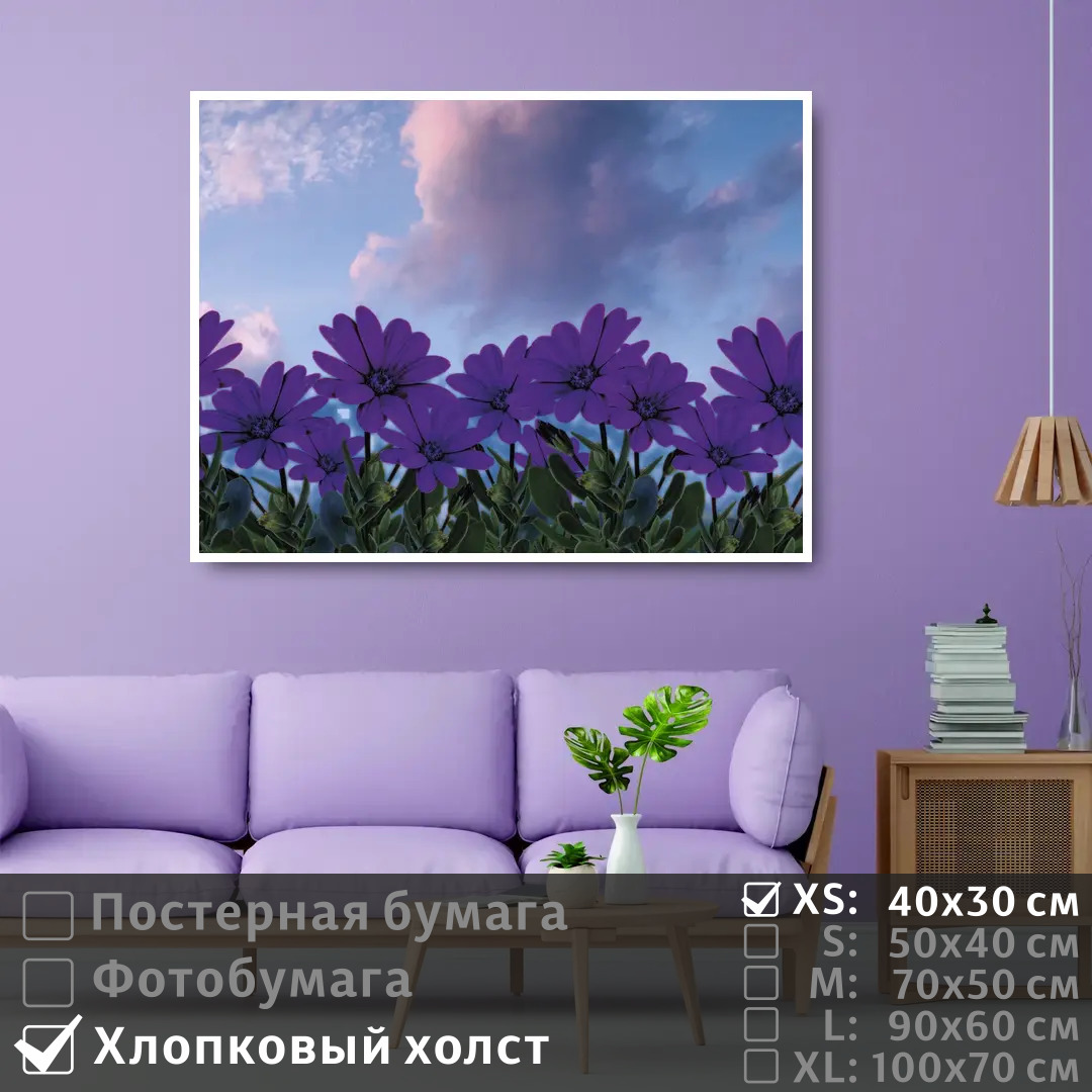 

Постер на холсте ПолиЦентр Фиолетовые полевые цветы 40х30 см, ФиолетовыеПолевыеЦветы