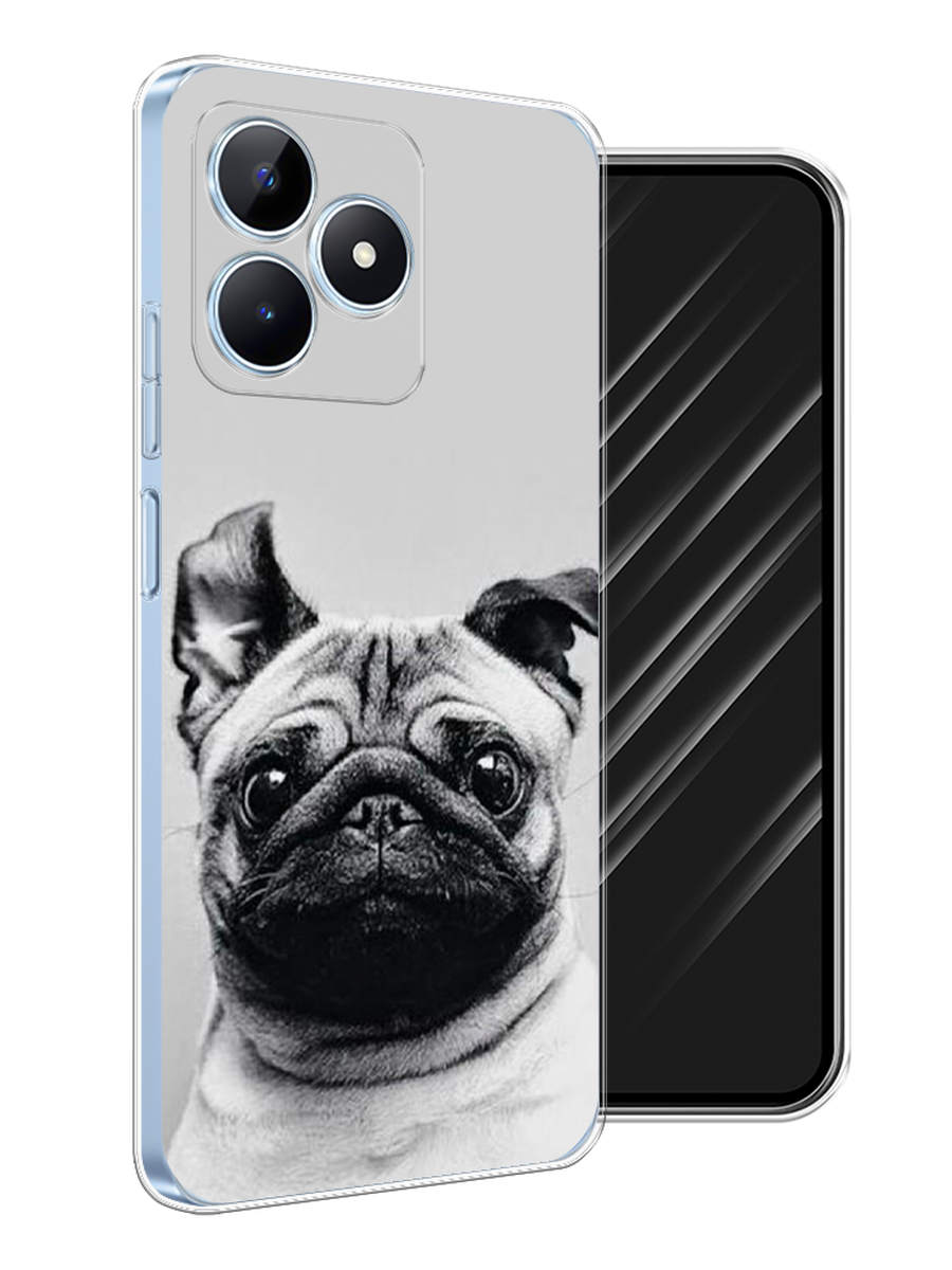 

Чехол Awog на Realme C60 "Ушастый мопс", Серый, 2516550-1