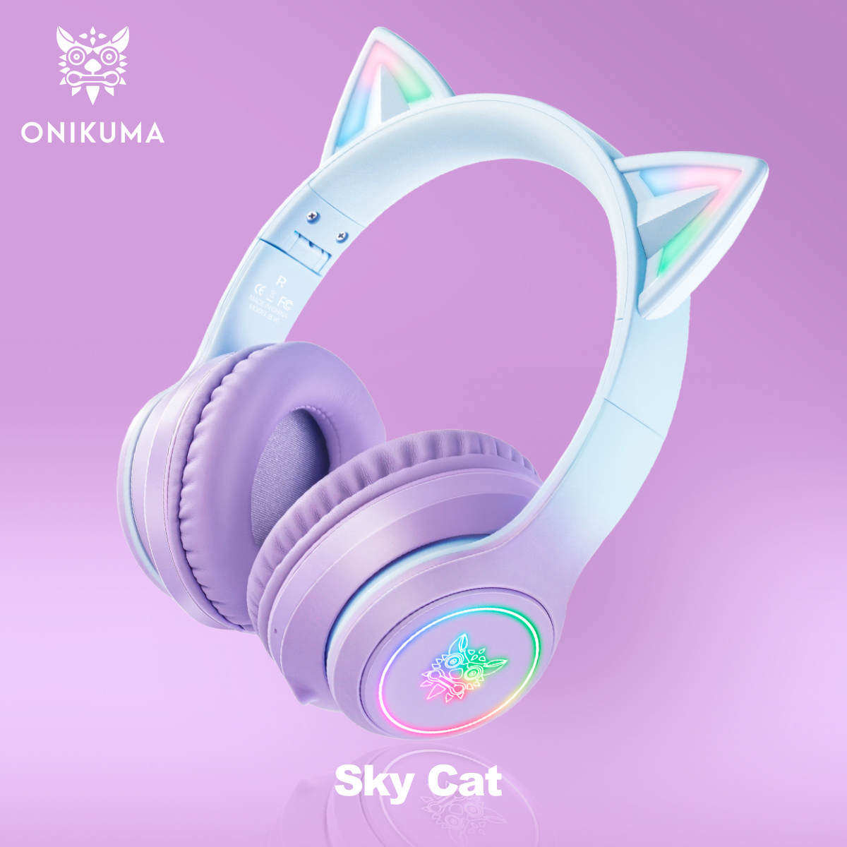 Беспроводные наушники Onikuma B90-BP Sky Cat