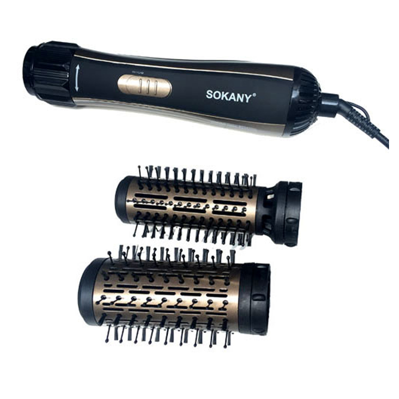 Фен-щетка Sokany SOKANY-903 1000 Вт золотистый, черный фен щетка sakura 1000 вт 3 режима 2 скорости 3 насадки sa 4204p