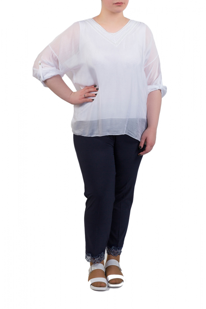 

Блуза женская LE FATE LF0406V белая 2XL, LF0406V