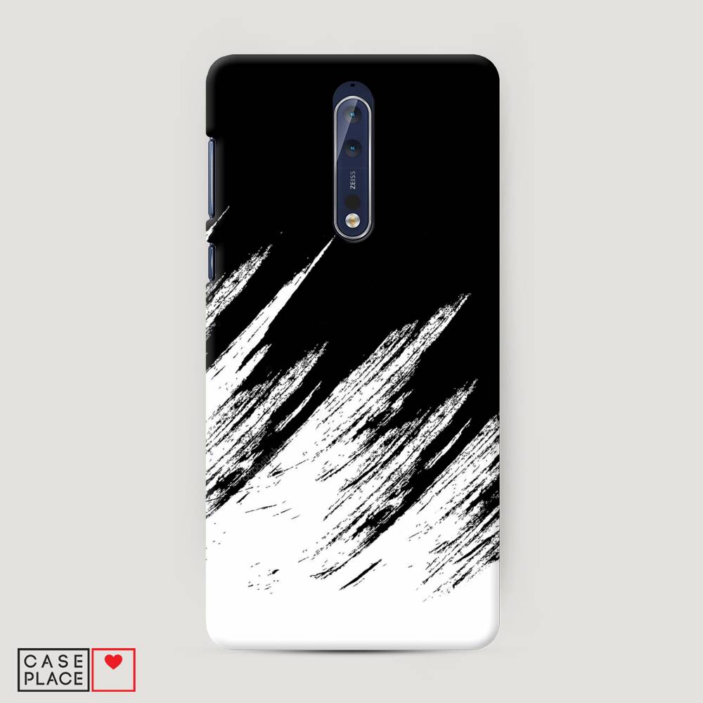 фото Чехол awog "черно белые брызги" для nokia 8