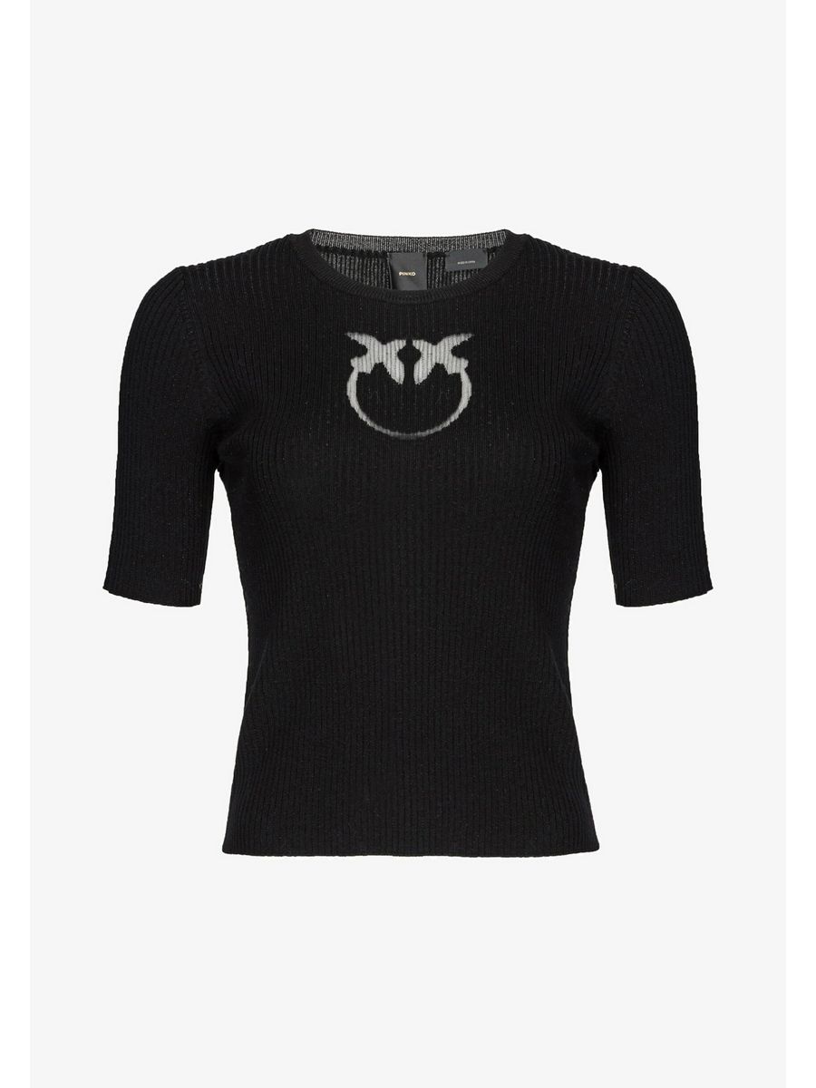 

Футболка женская Pinko P6921D08S черная S, Черный, P6921D08S
