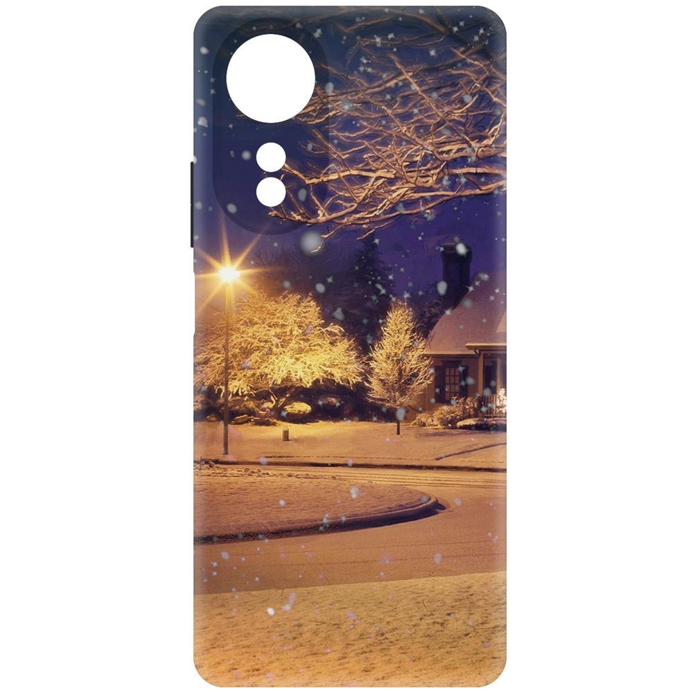 

Чехол-накладка Krutoff Soft Case Зимняя сказка для Oppo A58 4G черный