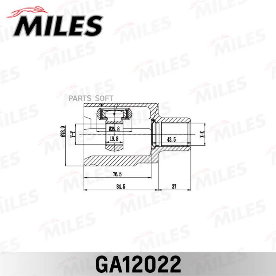 

Шрус Miles Ga12022 Cruze Внутр R 23*37.5*34 Miles арт. GA12022