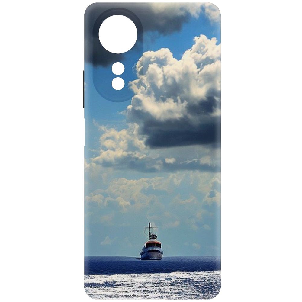 

Чехол-накладка Krutoff Soft Case Море для Oppo A58 4G черный