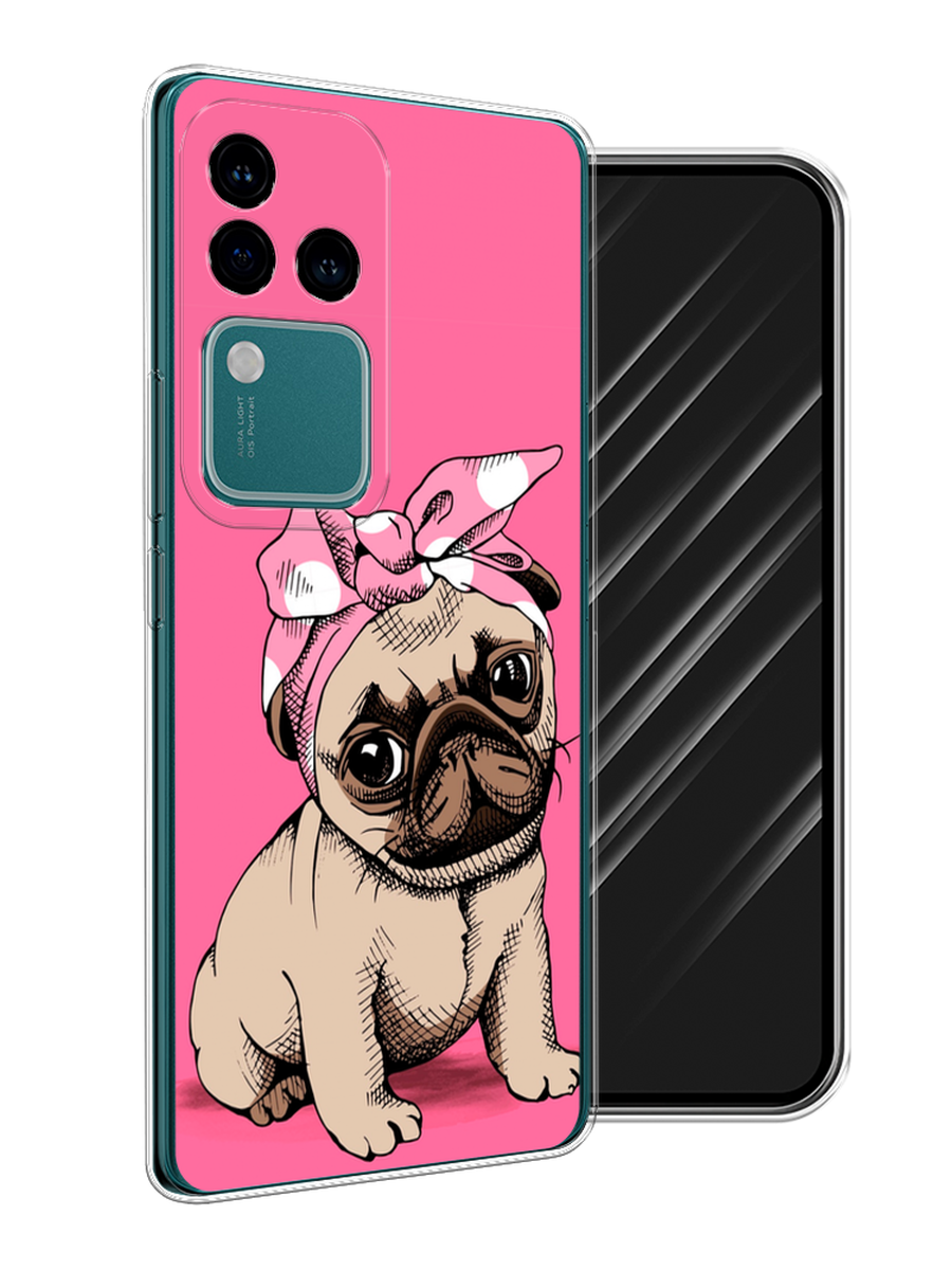 

Чехол Awog на Vivo V30 Pro/S18 Pro "Dog Pin-Up", Розовый;бежевый, 269950-1