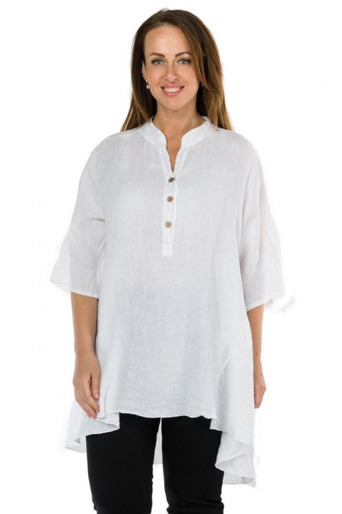 

Туника женская LE FATE LF0432V белая 2XL, LF0432V