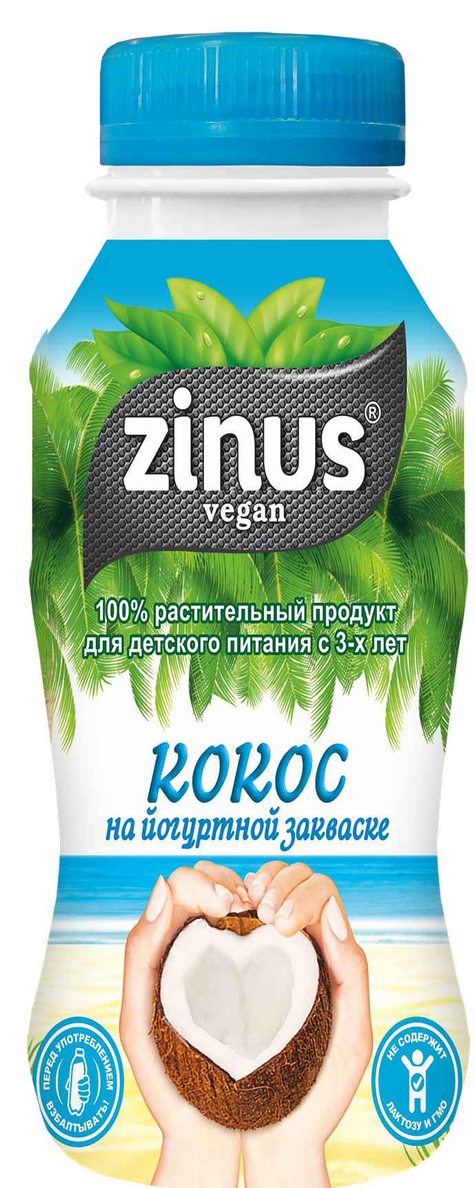 Напиток Zinus Кокосовый на йогуртной закваске без молока, 250 мл х 6 шт