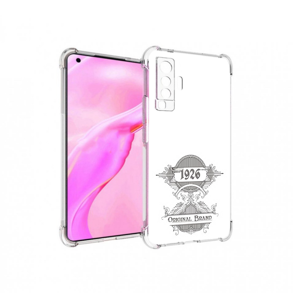 

Чехол MyPads Tocco для Vivo X50 логотип черно белый (PT226969.391.446), Прозрачный, Tocco