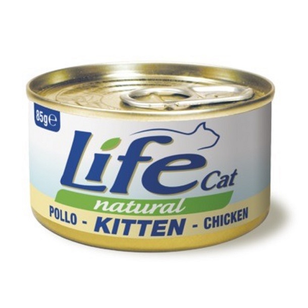 Консервы для котят Life cat Natural Kitten Курица в бульоне, 85 г