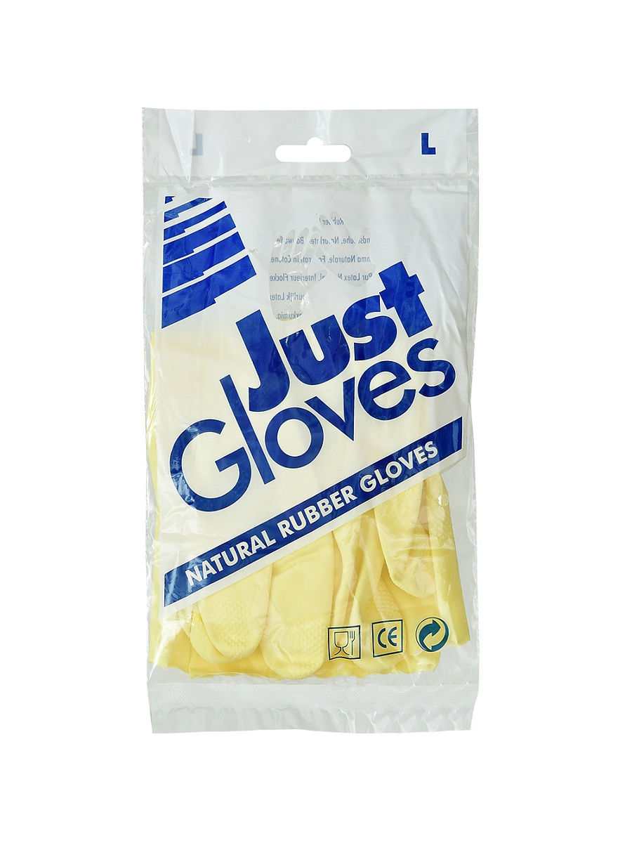 фото Just gloves перчатки резиновые желтые l